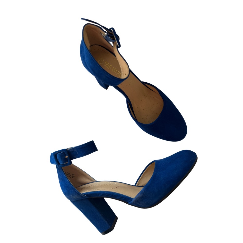 Dream Pairs Royal Blue Suede Heels